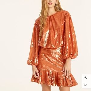 J.Crew Bubble Sleeve Sequin Top